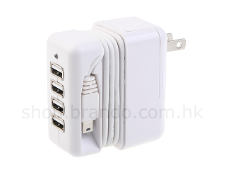 Illustration for article titled AC Adapter Powers Five USB Ports, Globally